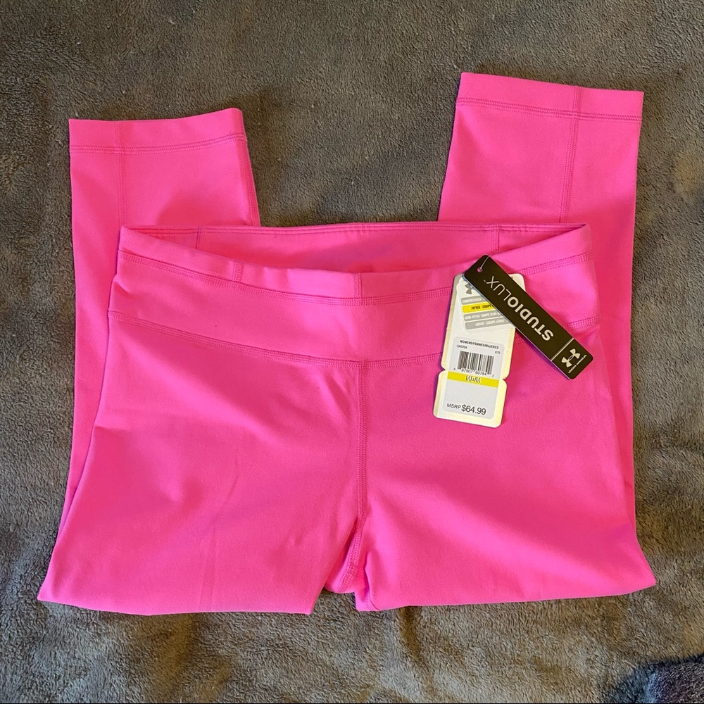 Hot Pink Crop Under Armor Leggings